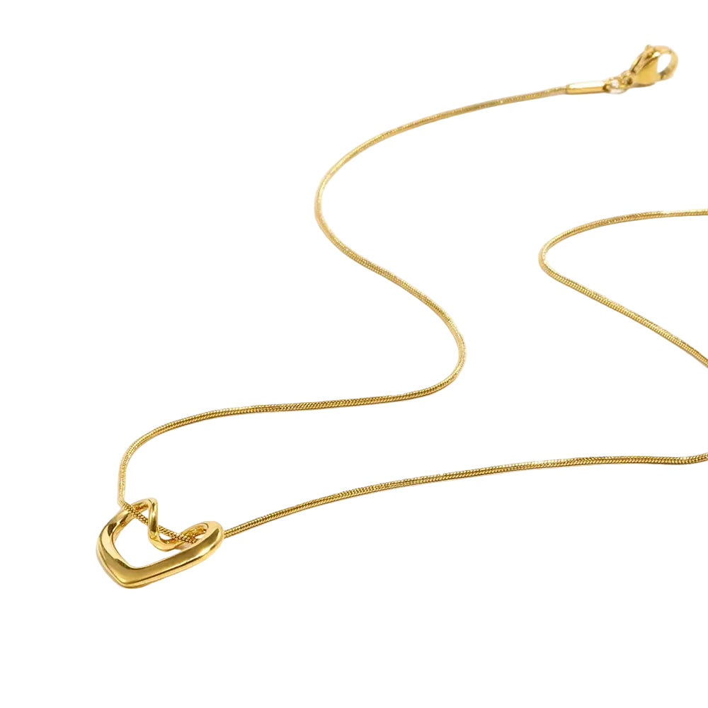 Colar Coração Minimalista Banhado a Ouro 18K