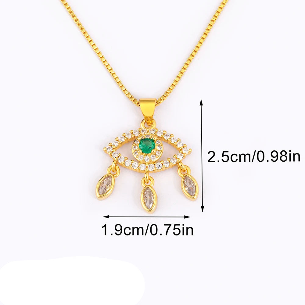 Colar Luxo Olho Grego com Strass