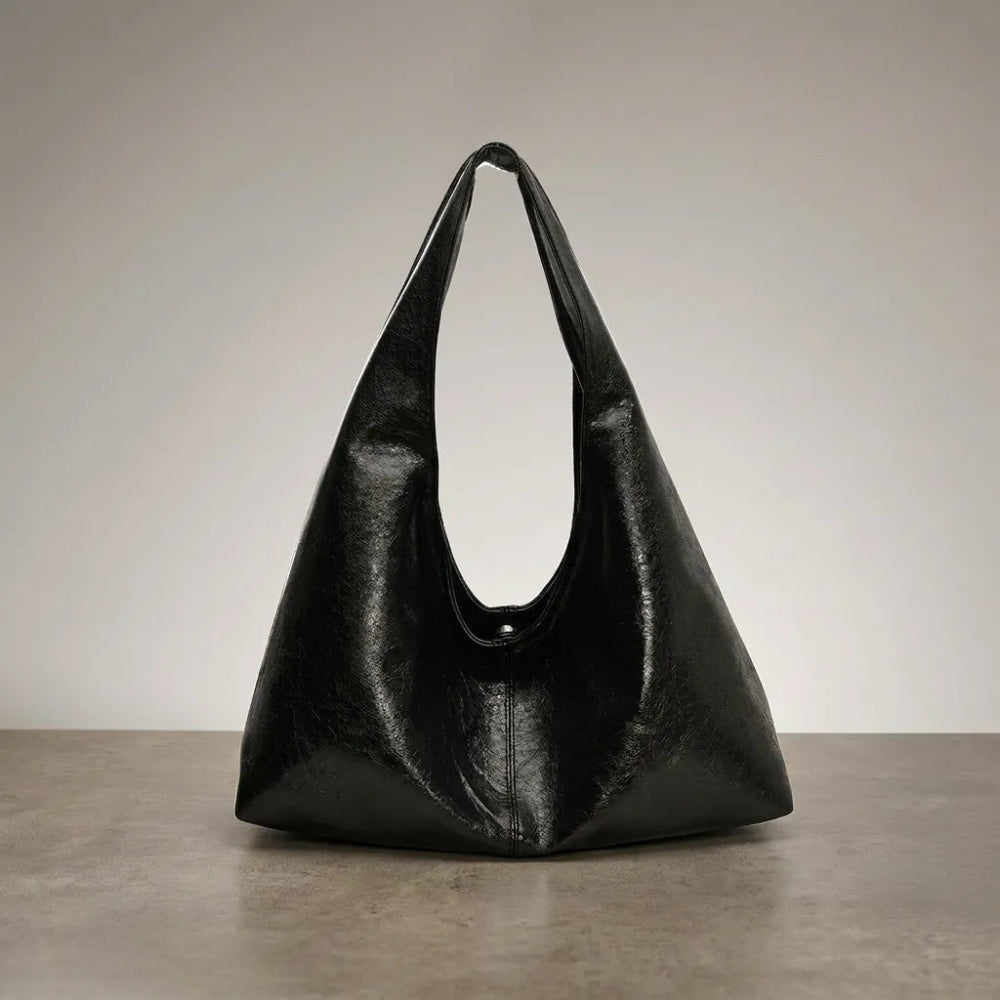 Bolsa Hobo de Couro Plutônio Elegante + Brinde Exclusivo