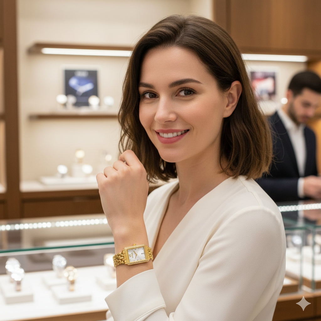 OLEVS Relógio de Luxo Feminino à Prova D'Água em Ouro