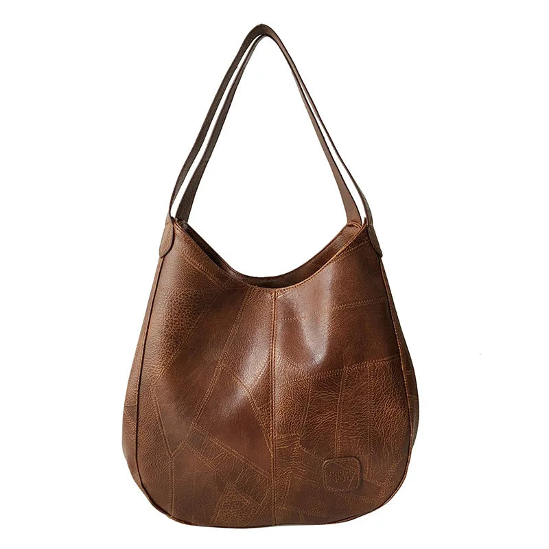 Bolsa Hobo de Couro PU Vintage Feminina