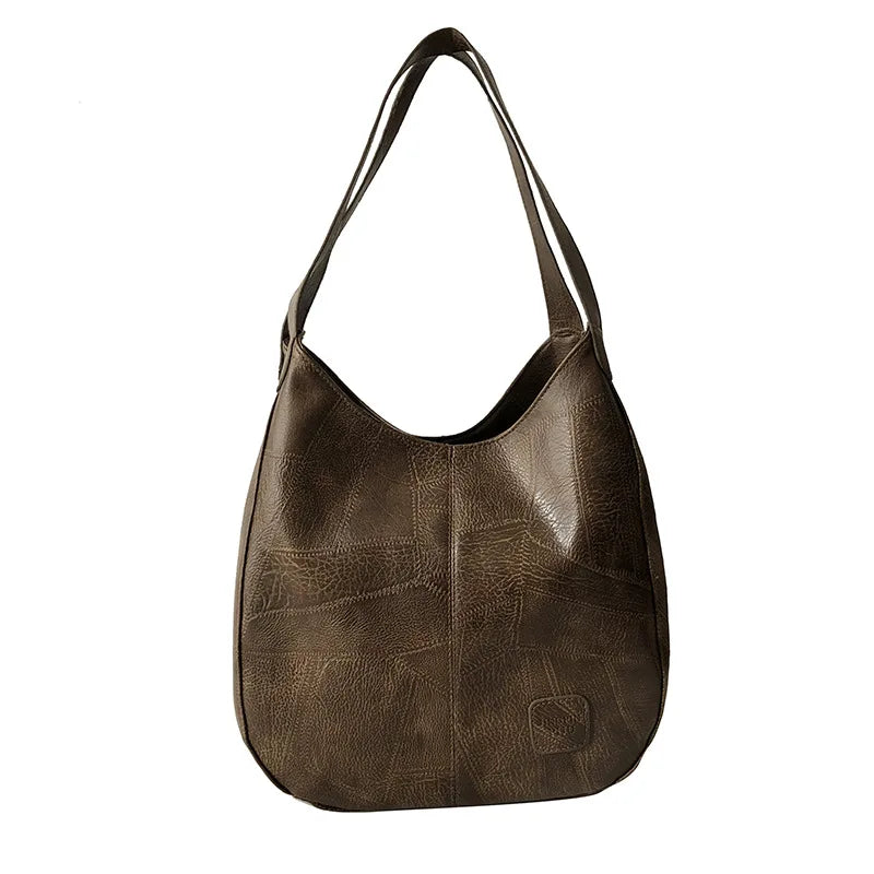 Bolsa Hobo de Couro PU Vintage Feminina