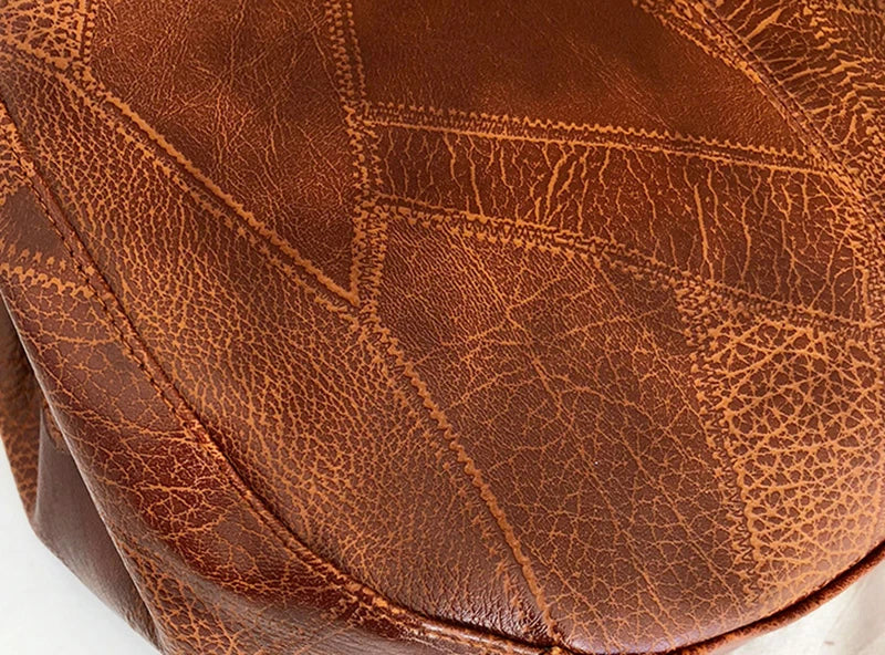 Bolsa Hobo de Couro PU Vintage Feminina