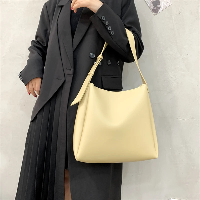 Leftside moda bolsa tote de couro para as mulheres 2025 tend feminino simples grande capacidade bolsa lateral ombro bolsas e bolsas
