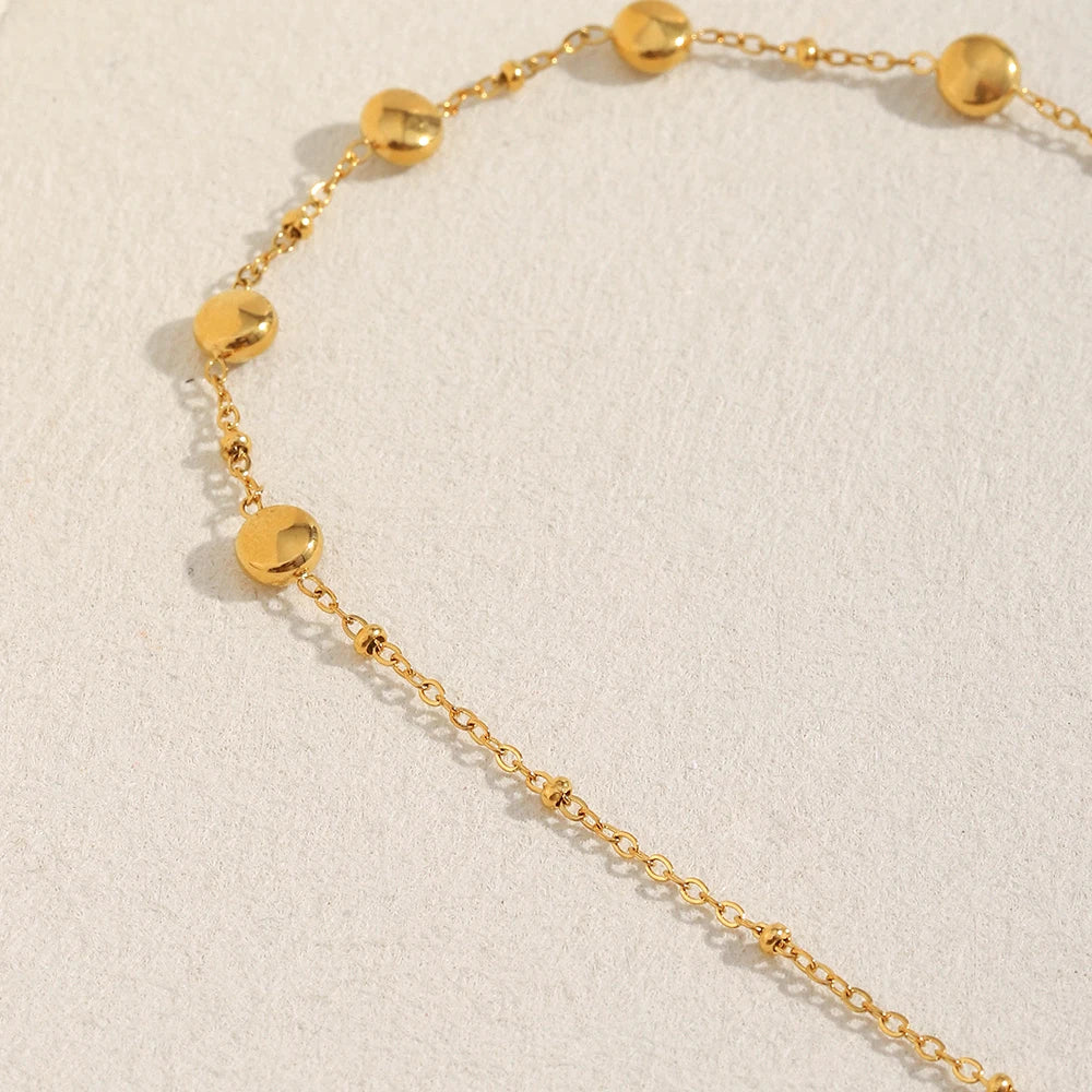 Ebbelle estilo minimalista mini redondo zircão pingente colar pvd banhado a aço inoxidável luxo feminino pescoço jóias