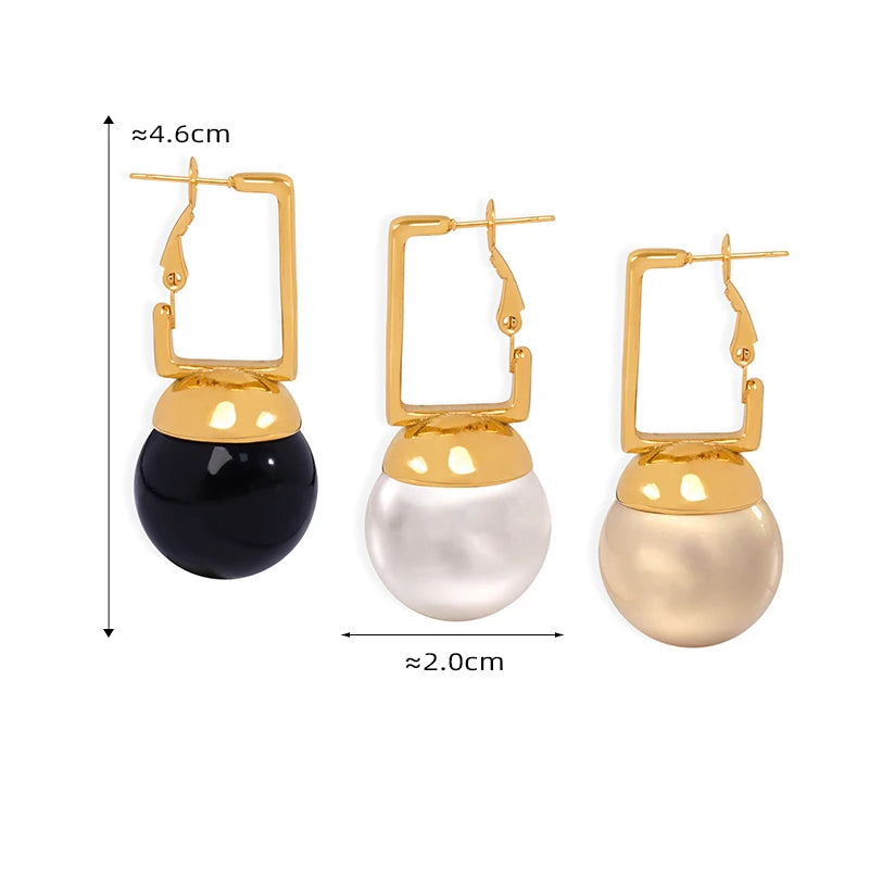 Brincos Pingentes de Aço Inoxidável com Ouro 18k