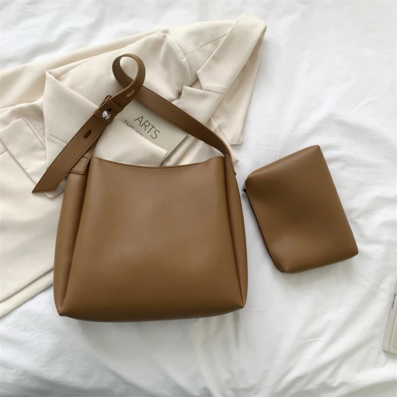 Leftside moda bolsa tote de couro para as mulheres 2025 tend feminino simples grande capacidade bolsa lateral ombro bolsas e bolsas