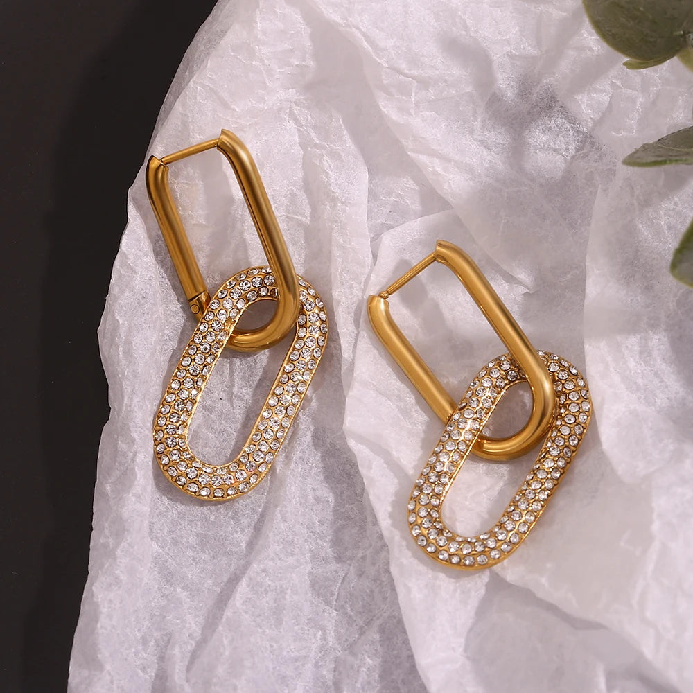 Brincos Luxuoso Banhado a Ouro