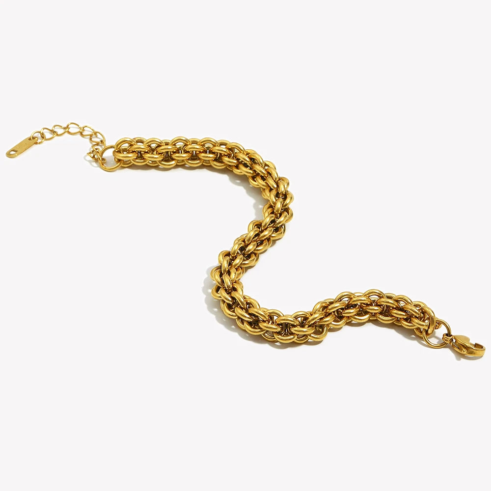 Ebbelle Pulseira de corrente de lanterna criativa de alta qualidade em aço inoxidável à prova d'água joias de mão da moda feminina