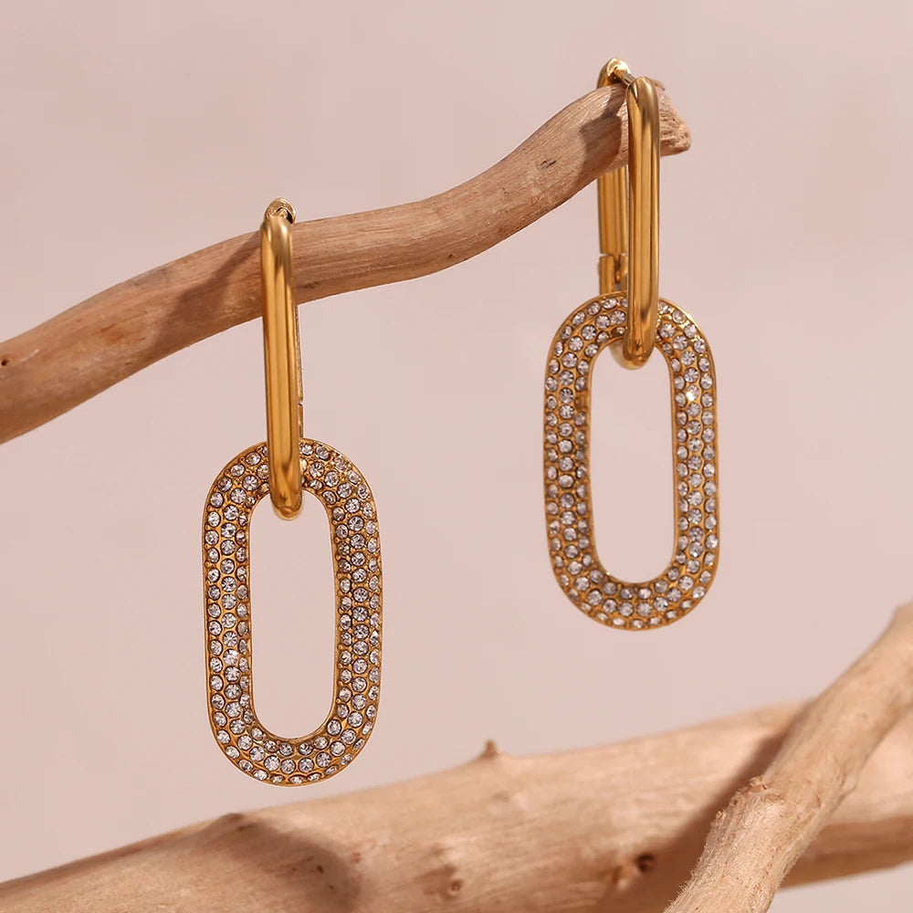 Brincos Luxuoso Banhado a Ouro