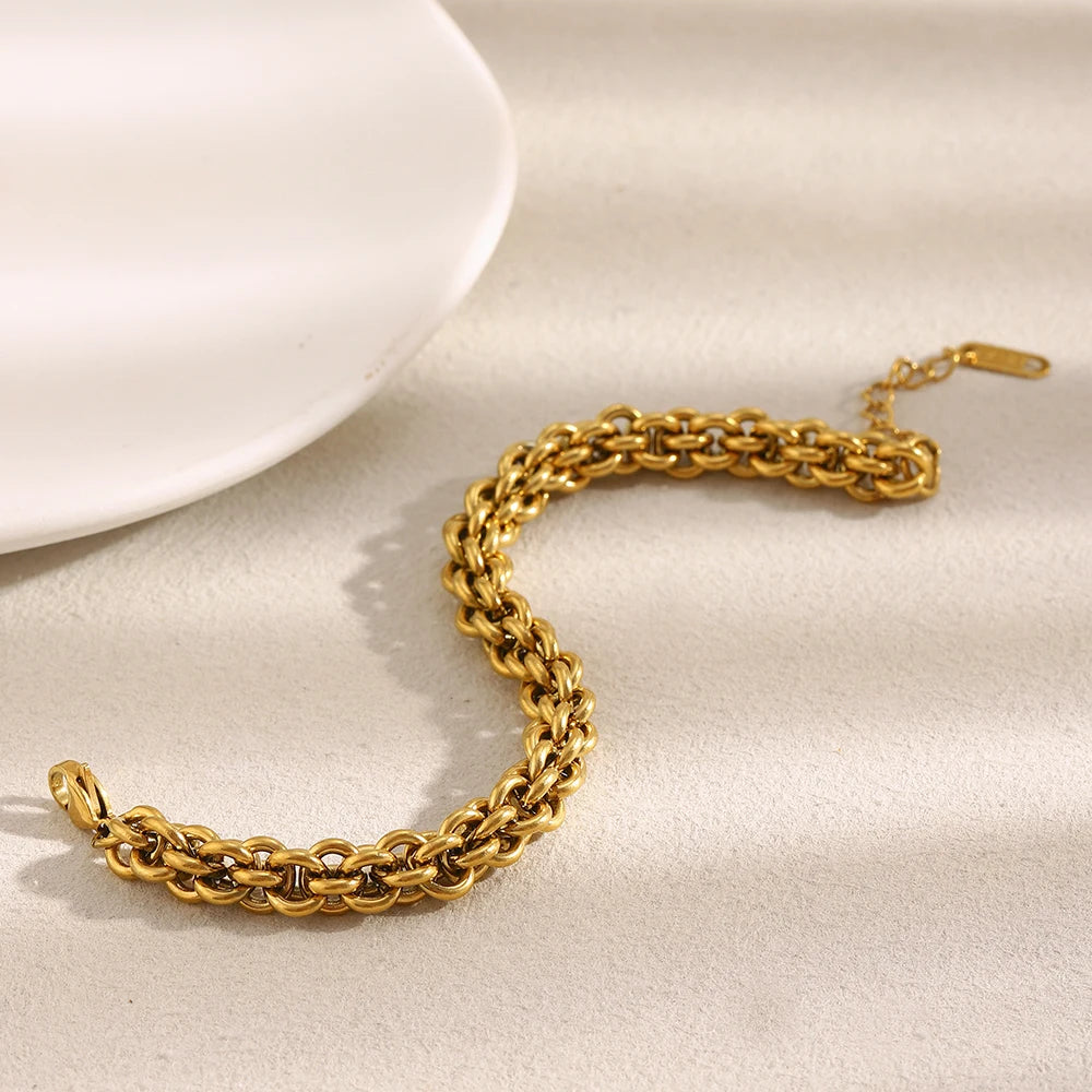 Ebbelle Pulseira de corrente de lanterna criativa de alta qualidade em aço inoxidável à prova d'água joias de mão da moda feminina
