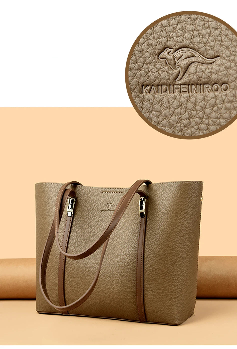 Bolsa de Ombro Luxuosa Feminina em Couro Sintético