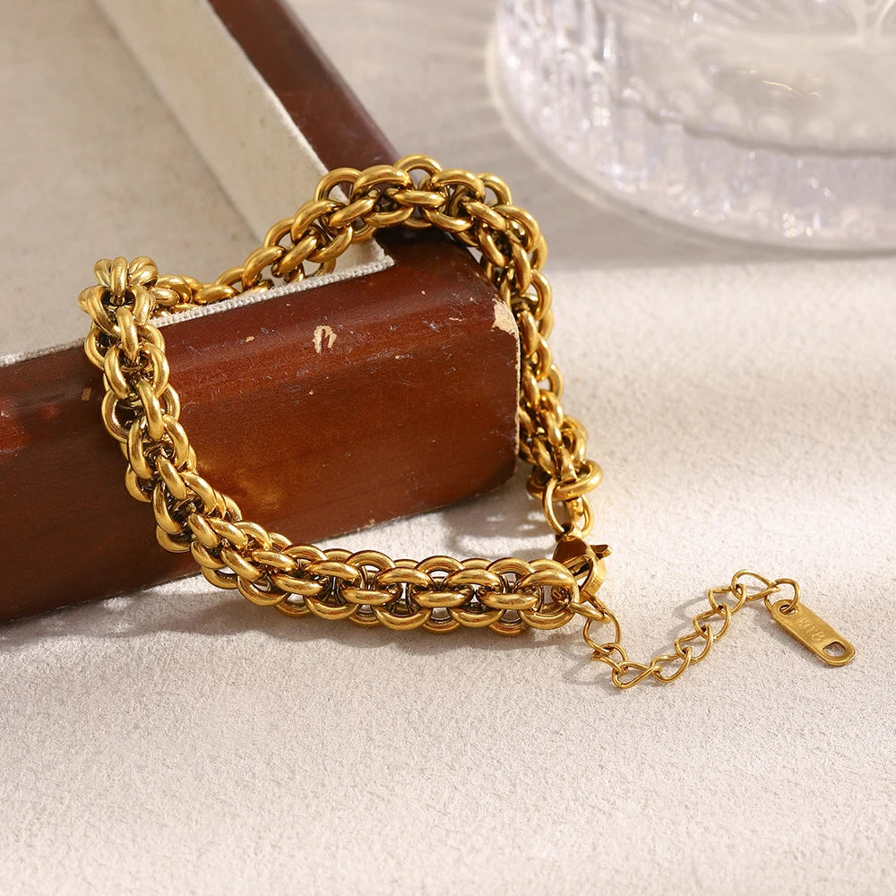 Ebbelle Pulseira de corrente de lanterna criativa de alta qualidade em aço inoxidável à prova d'água joias de mão da moda feminina