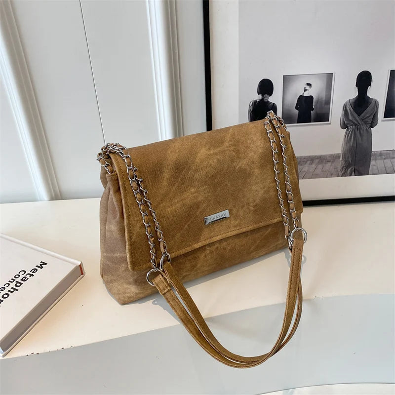 Leftside retro chian couro sacos de ombro para as mulheres simples sacola 2023 inverno crossbody saco senhora viagem bolsas vintage