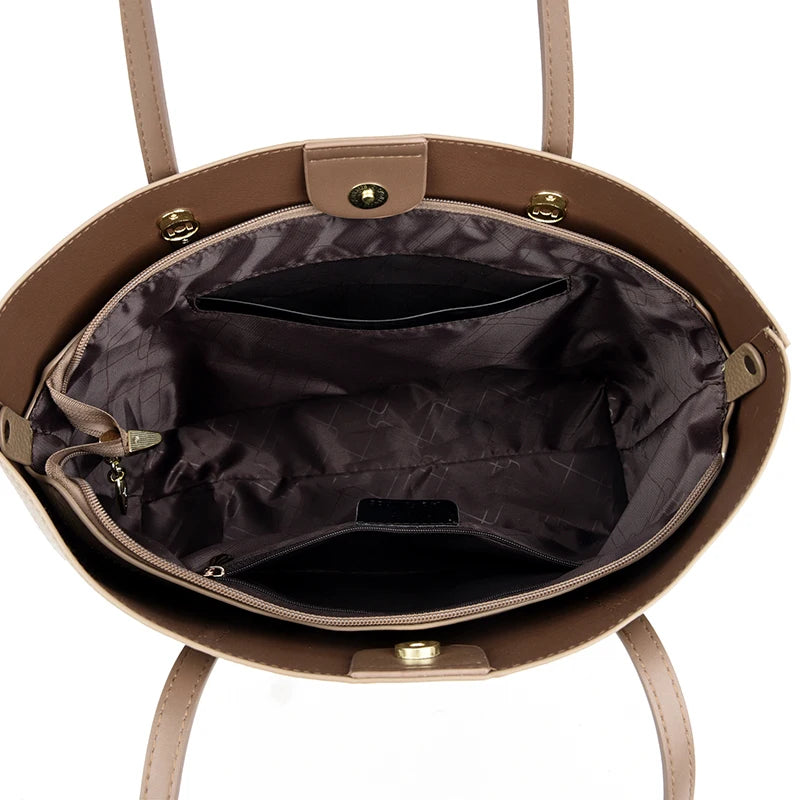 Bolsa de Ombro Luxuosa Feminina em Couro Sintético