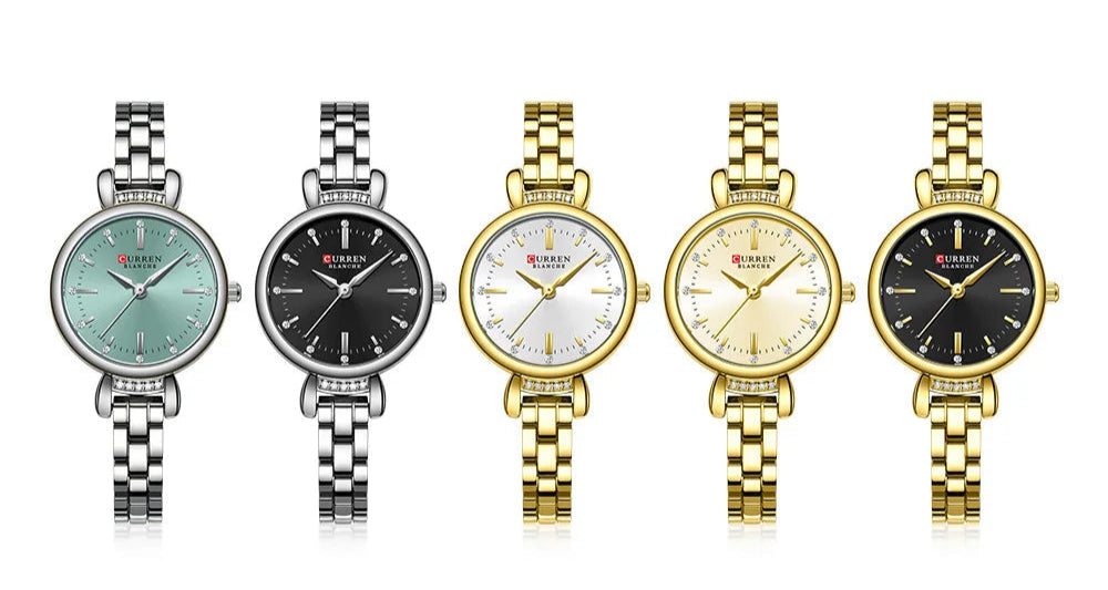 Relógio Feminino Curren Luxuoso com Strass Brilhante