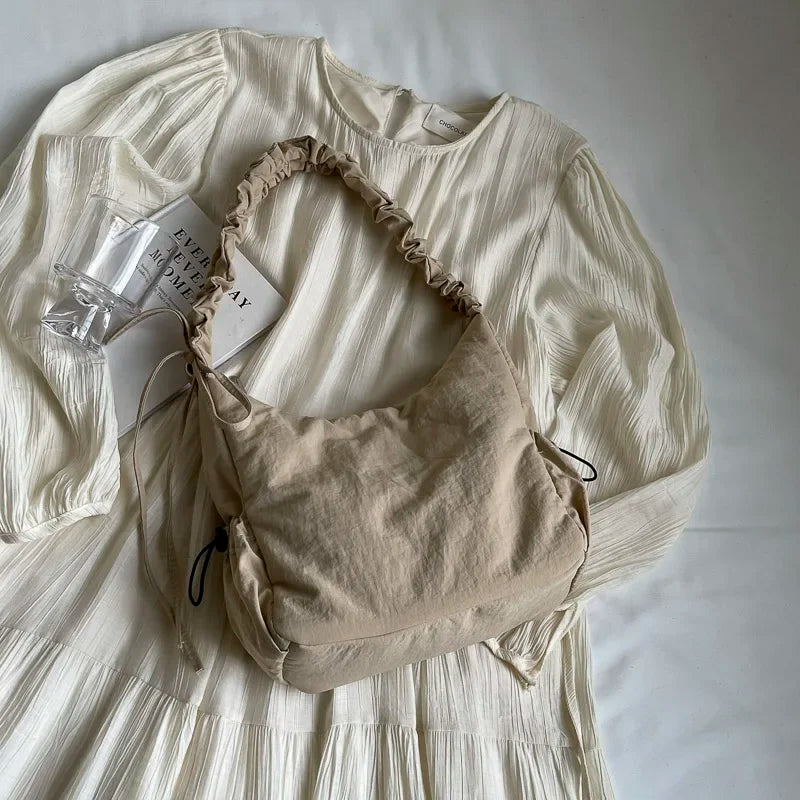 Leftside design macio pano pequeno shopper compras axilas sacos senhora bolsa de ombro para as mulheres 2024 tendência moda y2k bolsas