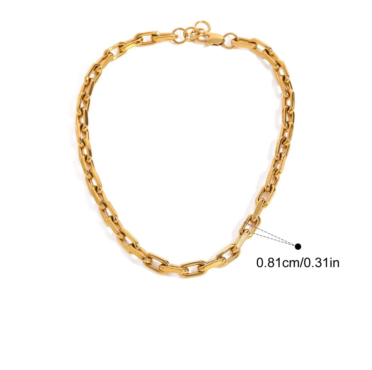 Colar Corrente Grossa Banhado a Ouro 18K Uworld