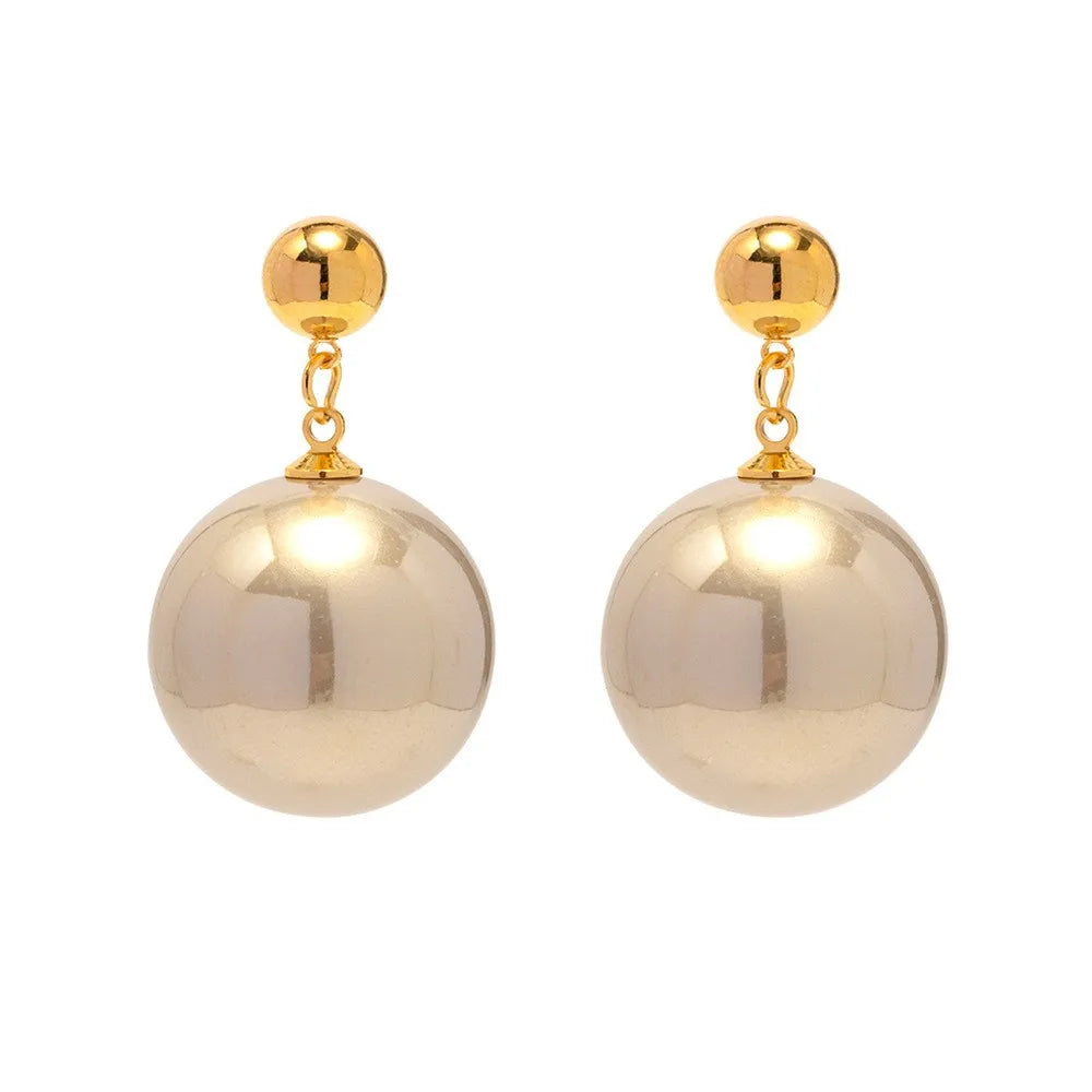 Brincos Vintage com Pérola Simulada Elegante