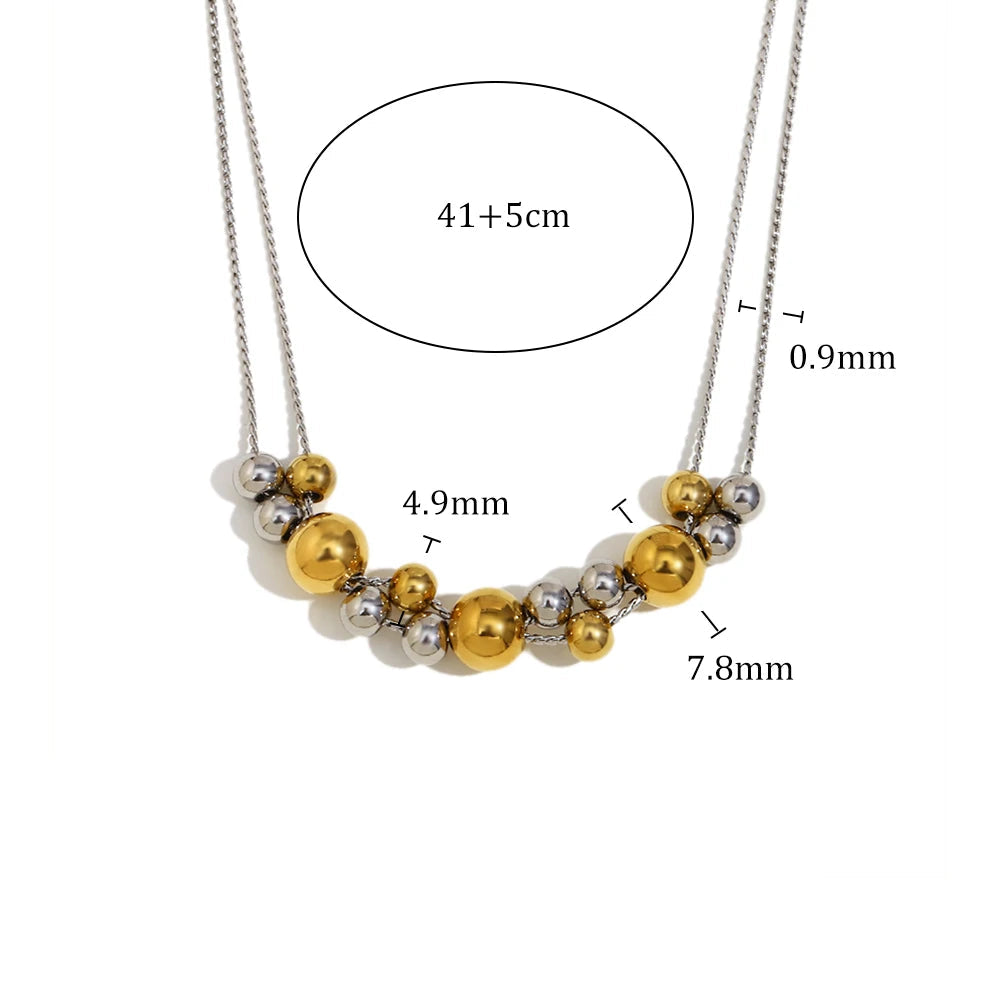 Colar Elegance Dual em Aço Inoxidável 18K