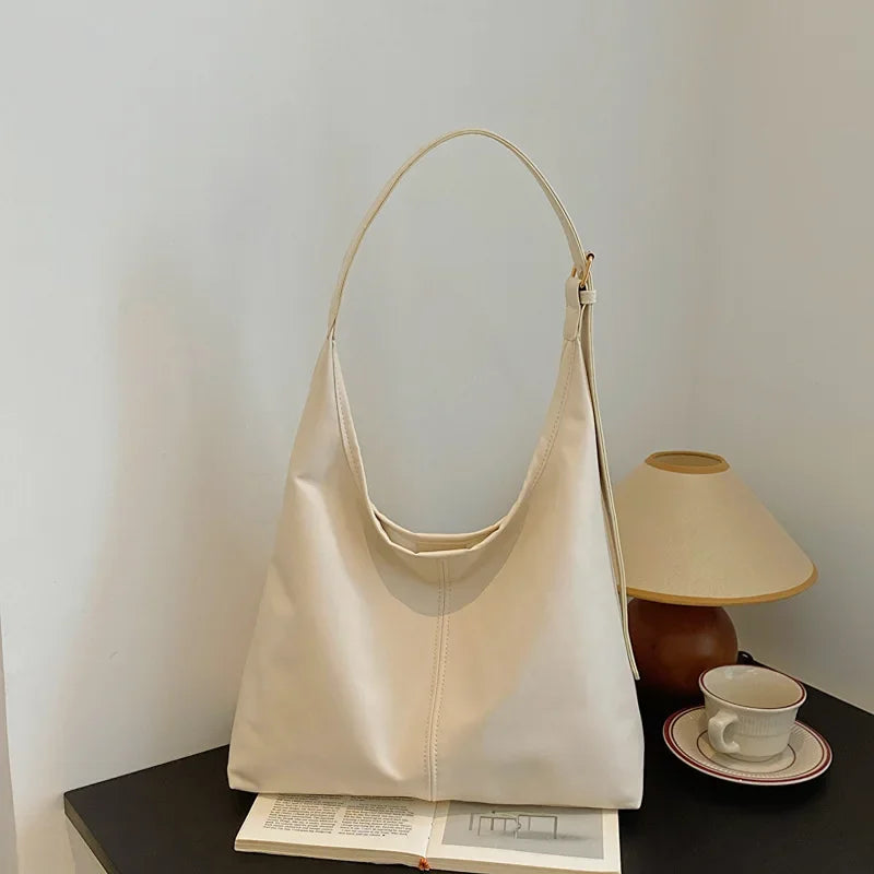 Nova sacola de mão conhecimento de embarque bolsa de ombro feminina retro simples grande bolsa tote