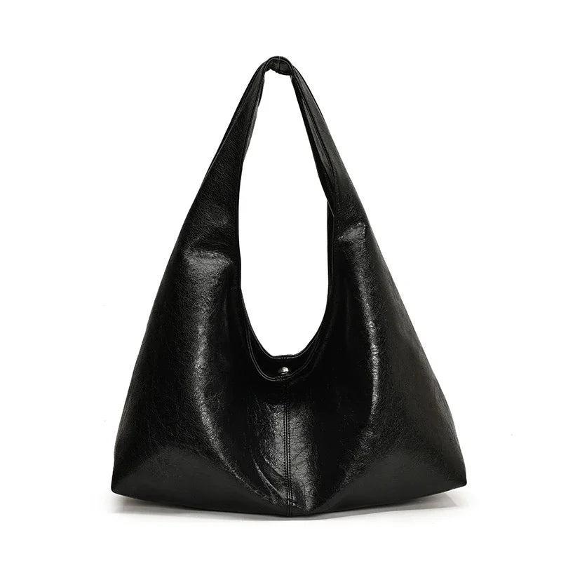 Leftside design grande couro do plutônio hobo axilas sacos senhora inverno bolsa de ombro para as mulheres 2024 nova tendência y2k bolsas e bolsas