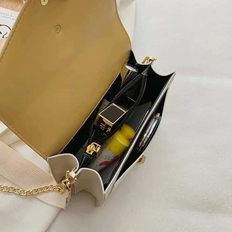 Moda corrente senhora estilingue saco com painéis cor couro do plutônio crossbody saco para as mulheres 2025 nova alça larga ombro saco do mensageiro senhoras