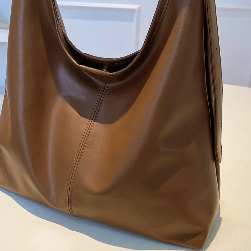 Nova sacola de mão conhecimento de embarque bolsa de ombro feminina retro simples grande bolsa tote