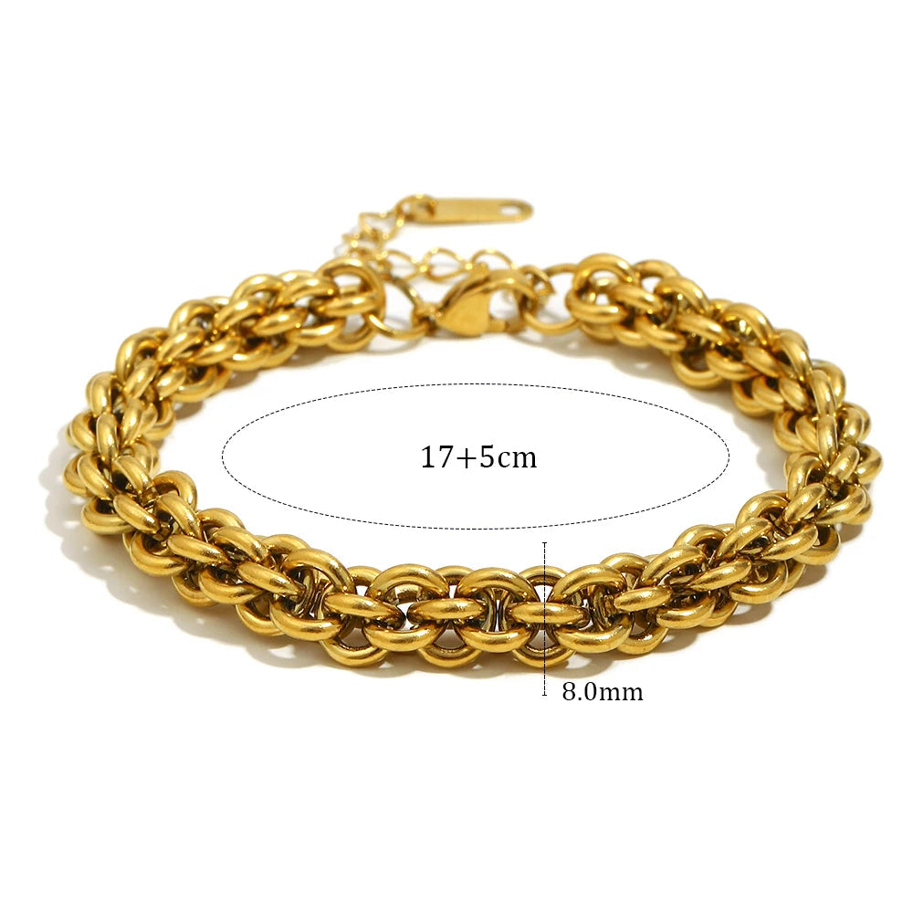 Ebbelle Pulseira de corrente de lanterna criativa de alta qualidade em aço inoxidável à prova d'água joias de mão da moda feminina