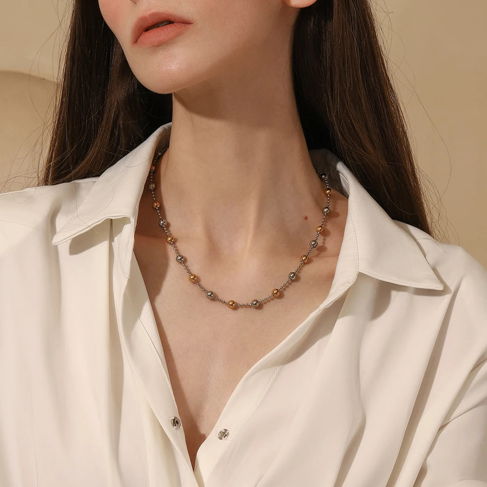 Colar Elegance Dual em Aço Inoxidável 18K