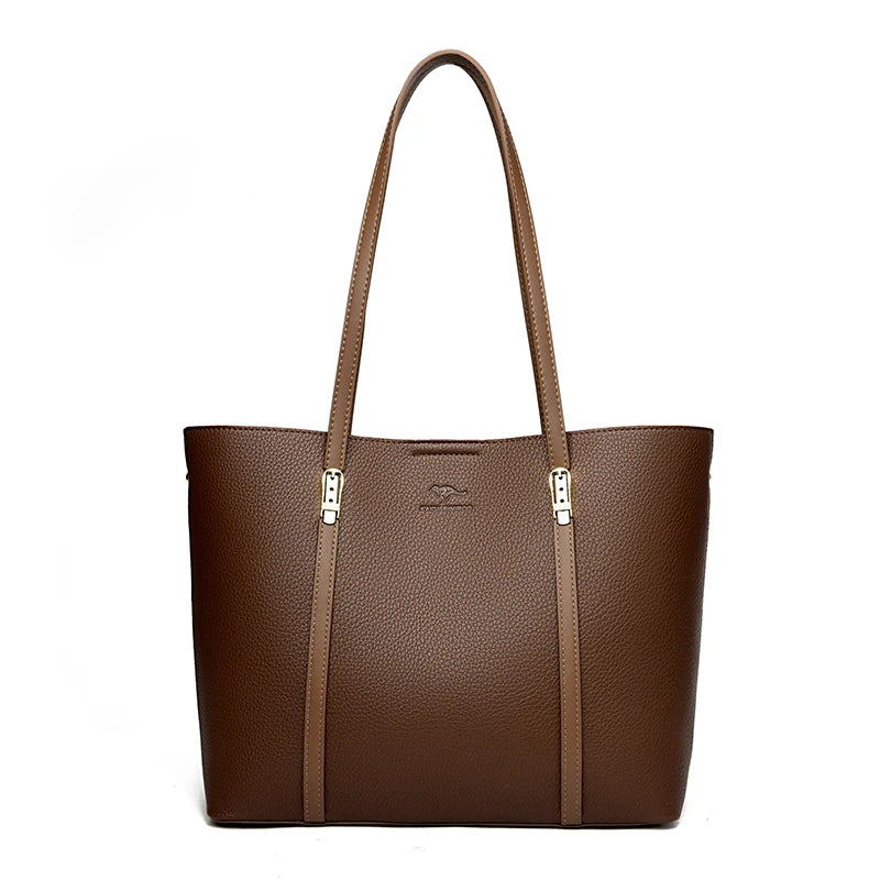 Bolsa de Ombro Luxuosa Feminina em Couro Sintético