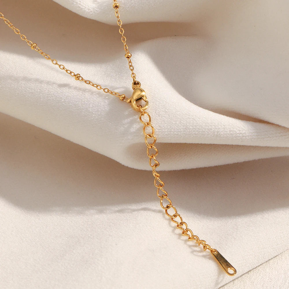 Ebbelle estilo minimalista mini redondo zircão pingente colar pvd banhado a aço inoxidável luxo feminino pescoço jóias