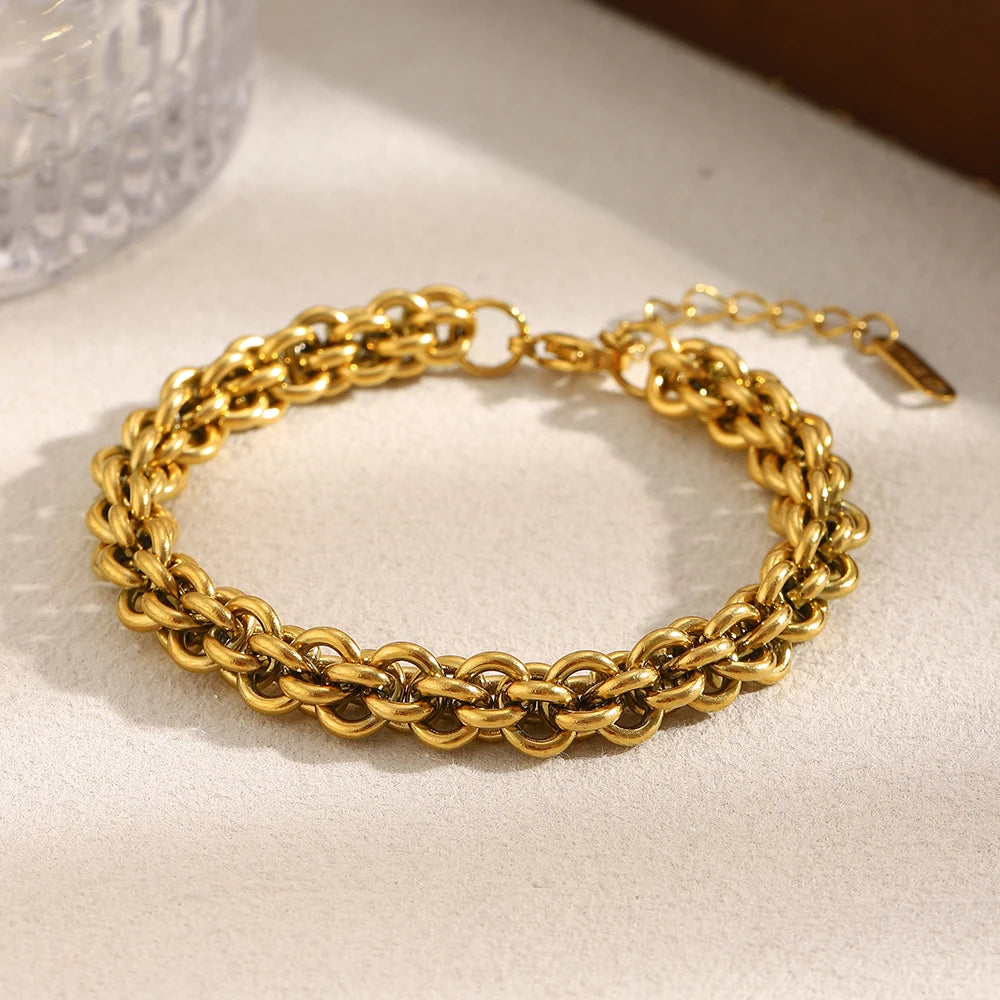 Ebbelle Pulseira de corrente de lanterna criativa de alta qualidade em aço inoxidável à prova d'água joias de mão da moda feminina