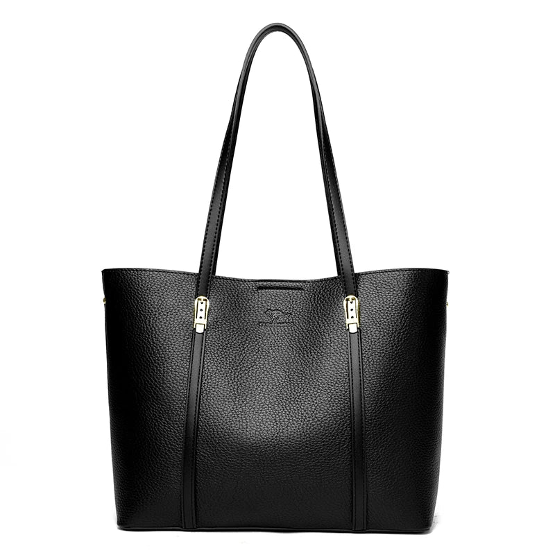 Bolsa de Ombro Luxuosa Feminina em Couro Sintético