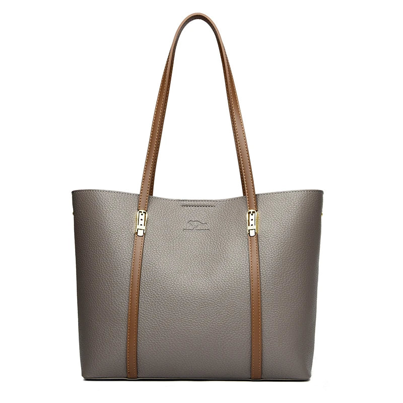 Bolsa de Ombro Luxuosa Feminina em Couro Sintético