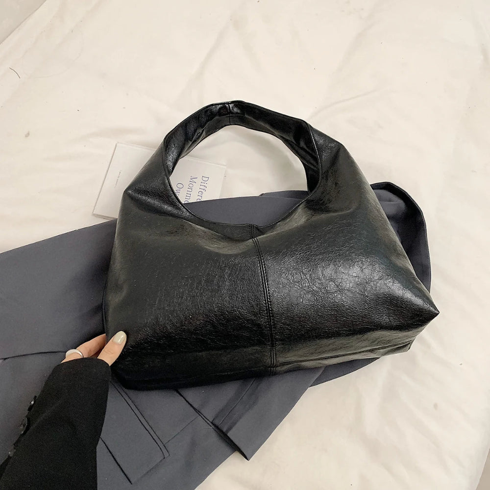 Leftside design grande couro do plutônio hobo axilas sacos senhora inverno bolsa de ombro para as mulheres 2024 nova tendência y2k bolsas e bolsas