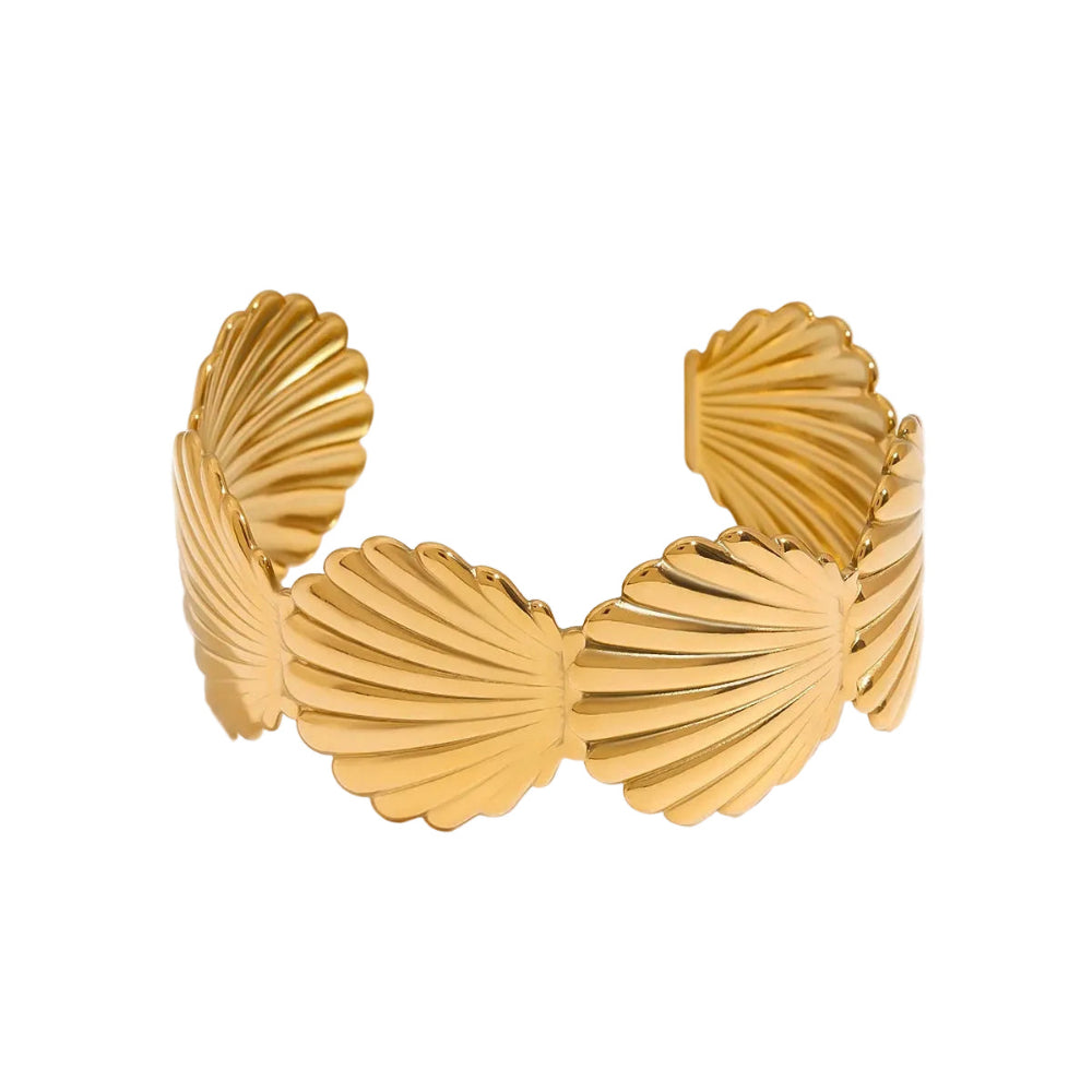 Pulseira Concha Dourada Uworld - Elegância Oceânica