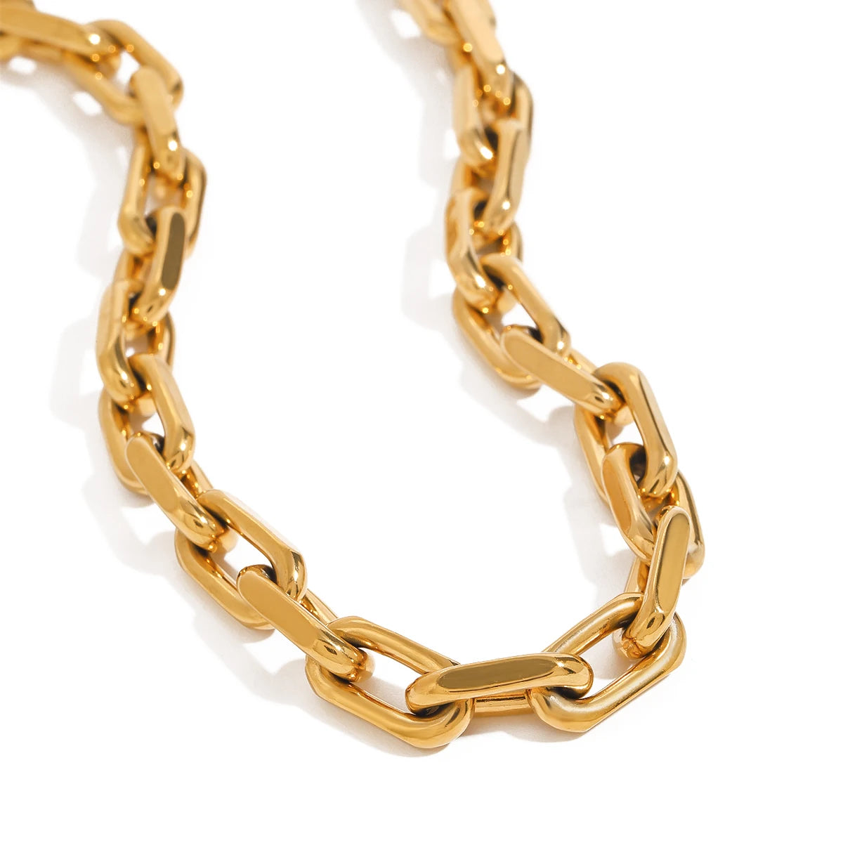 Colar Corrente Grossa Banhado a Ouro 18K Uworld