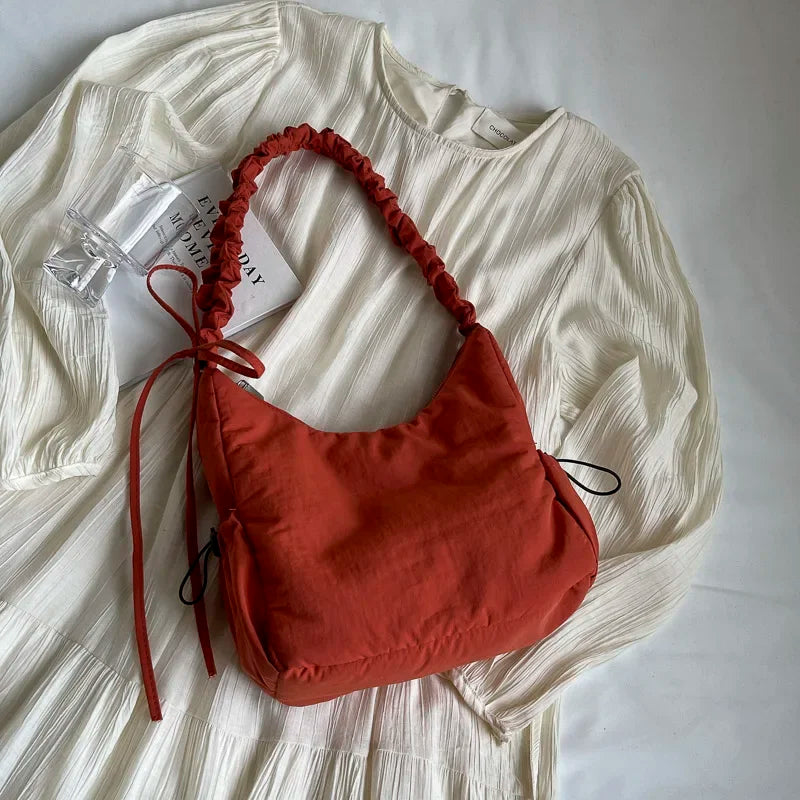 Leftside design macio pano pequeno shopper compras axilas sacos senhora bolsa de ombro para as mulheres 2024 tendência moda y2k bolsas