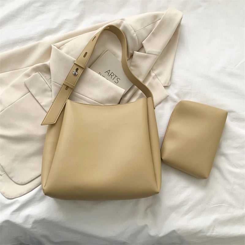 Leftside moda bolsa tote de couro para as mulheres 2025 tend feminino simples grande capacidade bolsa lateral ombro bolsas e bolsas