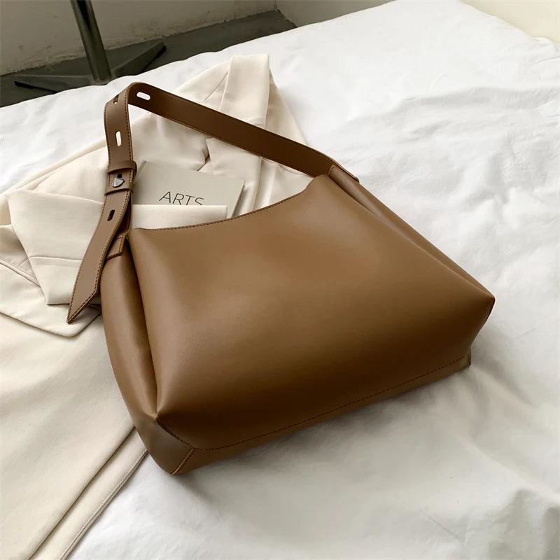 Leftside moda bolsa tote de couro para as mulheres 2025 tend feminino simples grande capacidade bolsa lateral ombro bolsas e bolsas