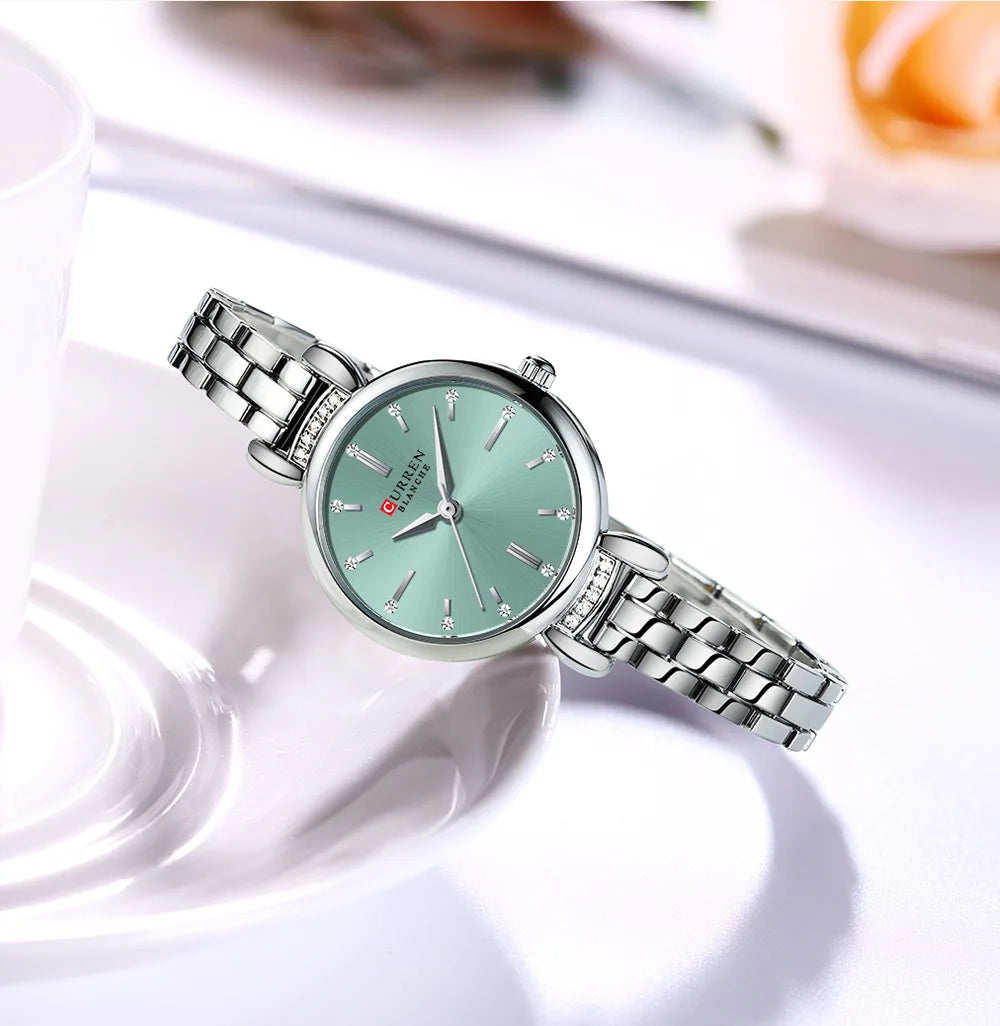 Relógio Feminino Curren Luxuoso com Strass Brilhante