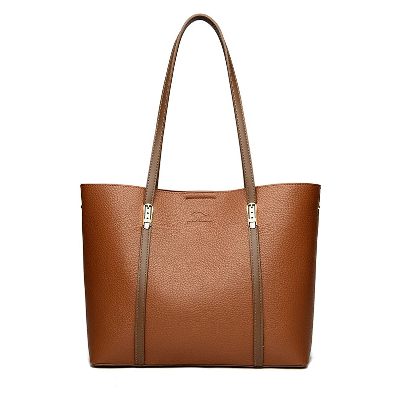 Bolsa de Ombro Luxuosa Feminina em Couro Sintético