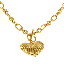 Colar em Aço Inoxidável com Pingente de Coração