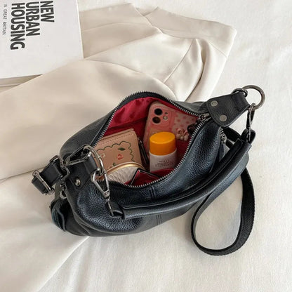 Bolsa de Luxo em Couro Legítimo com Borla para Mulheres
