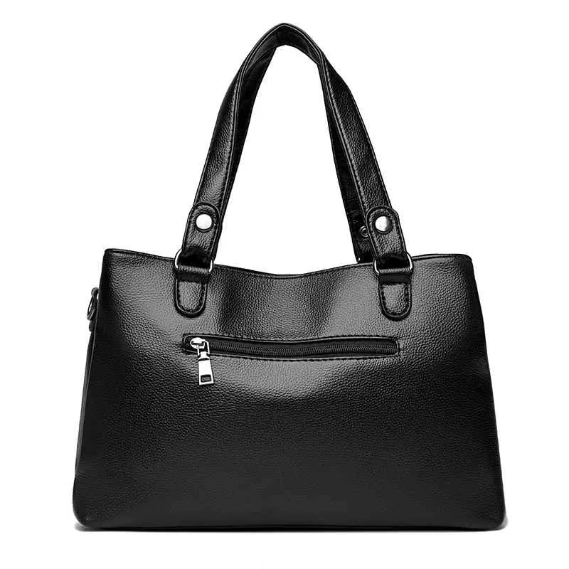 Bolsa de Ombro de Couro Macio Luxuosa