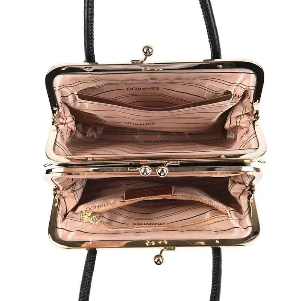 Bolsa Feminina Luxo Couro Transversal e Ombro