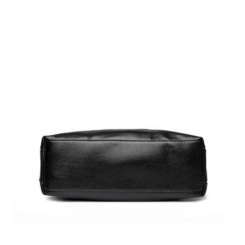 Bolsa de Ombro de Couro Macio Luxuosa