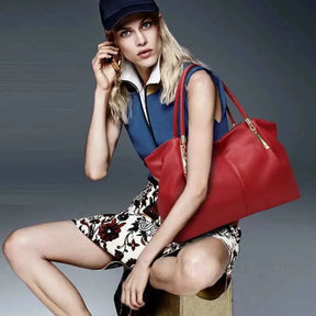 Bolsa Feminina de Luxo em Couro PU com Alça Superior