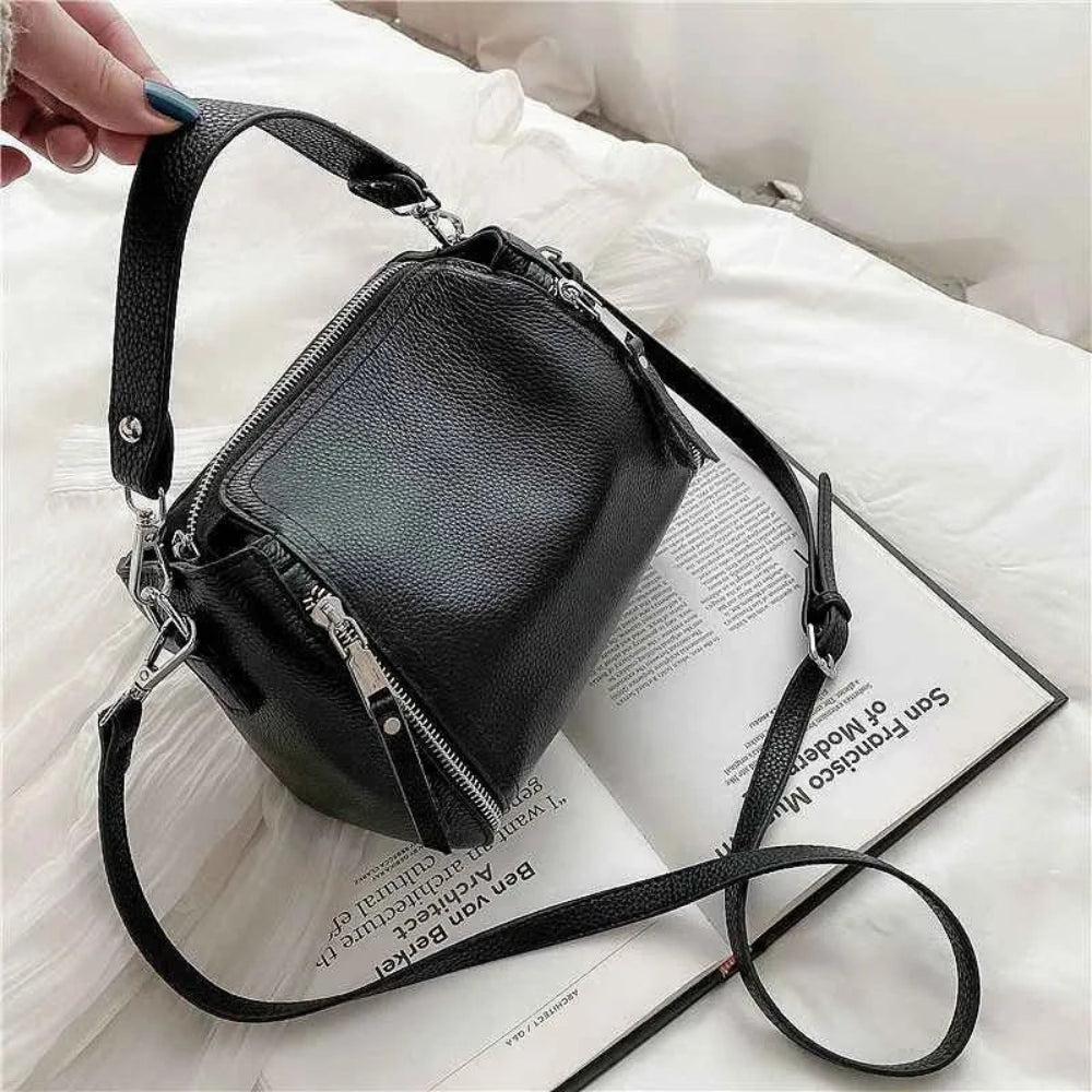 Bolsa Crossbody de Couro Legítimo Feminina de Luxo